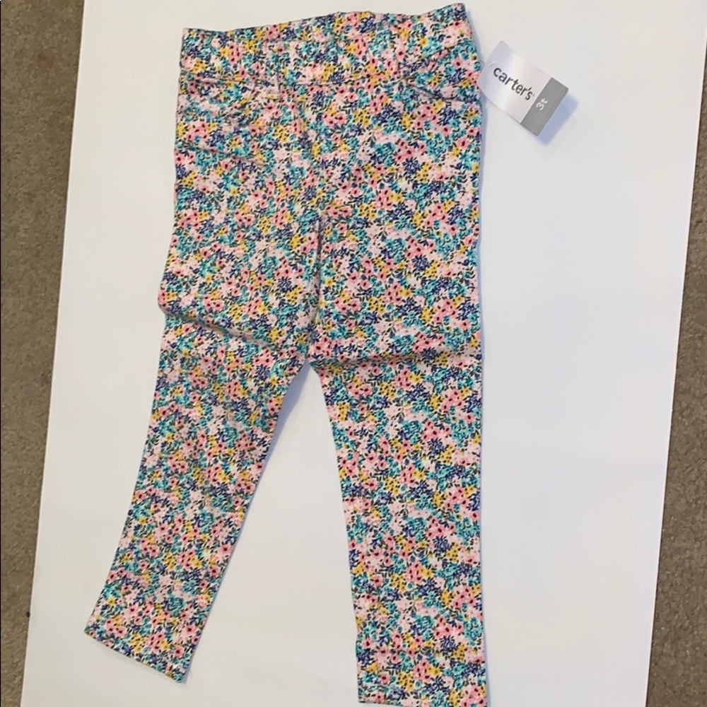 3T floral light weight denim